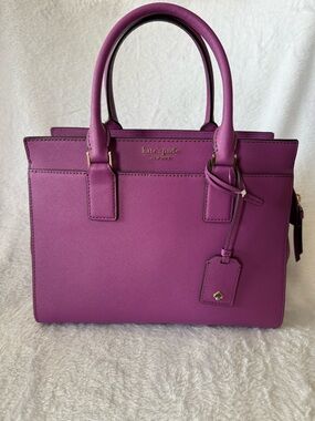 NWT kate spade Purple Saffiano Leather Satchel